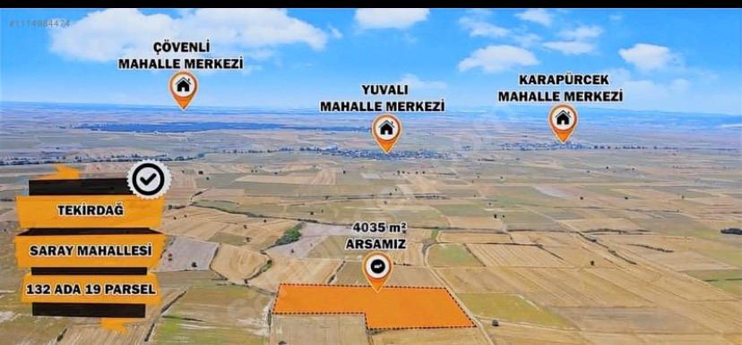TEKİRDAĞ SARAY YUVALI 4.035 m² TARLA
